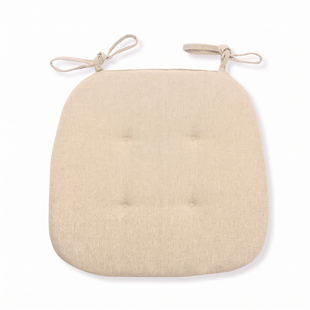 Coussin de chaise jaune sur fond blanc