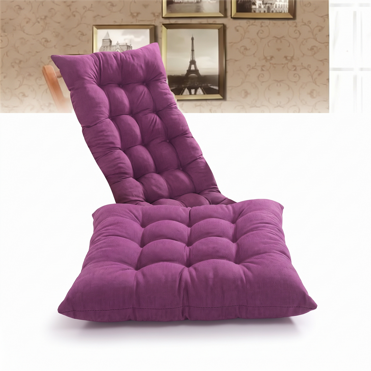Coussin de transat lavable sur fond blanc