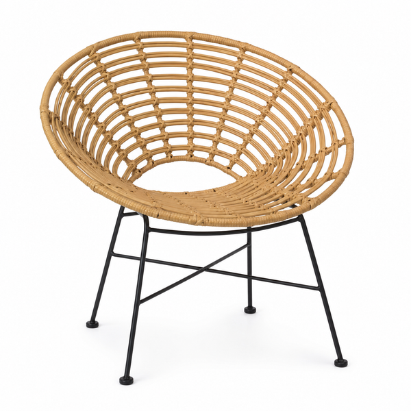 Fauteuil paon en rotin