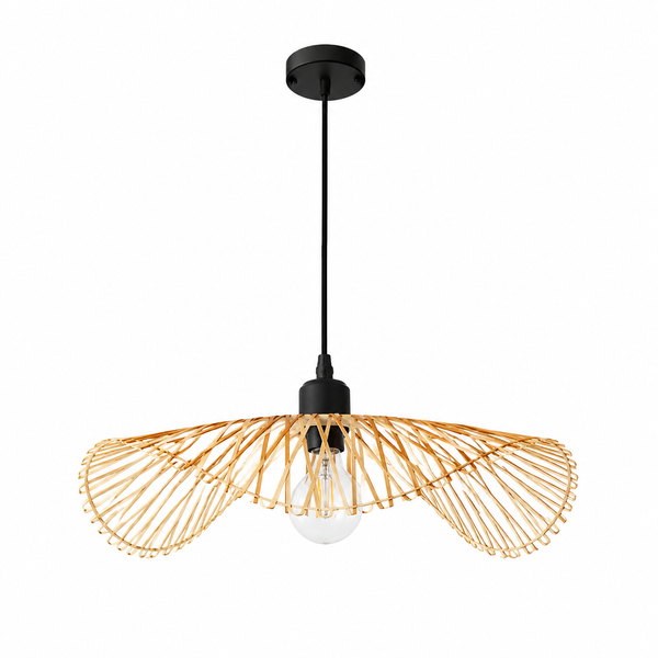 Plafonnier de style balinais en rotin