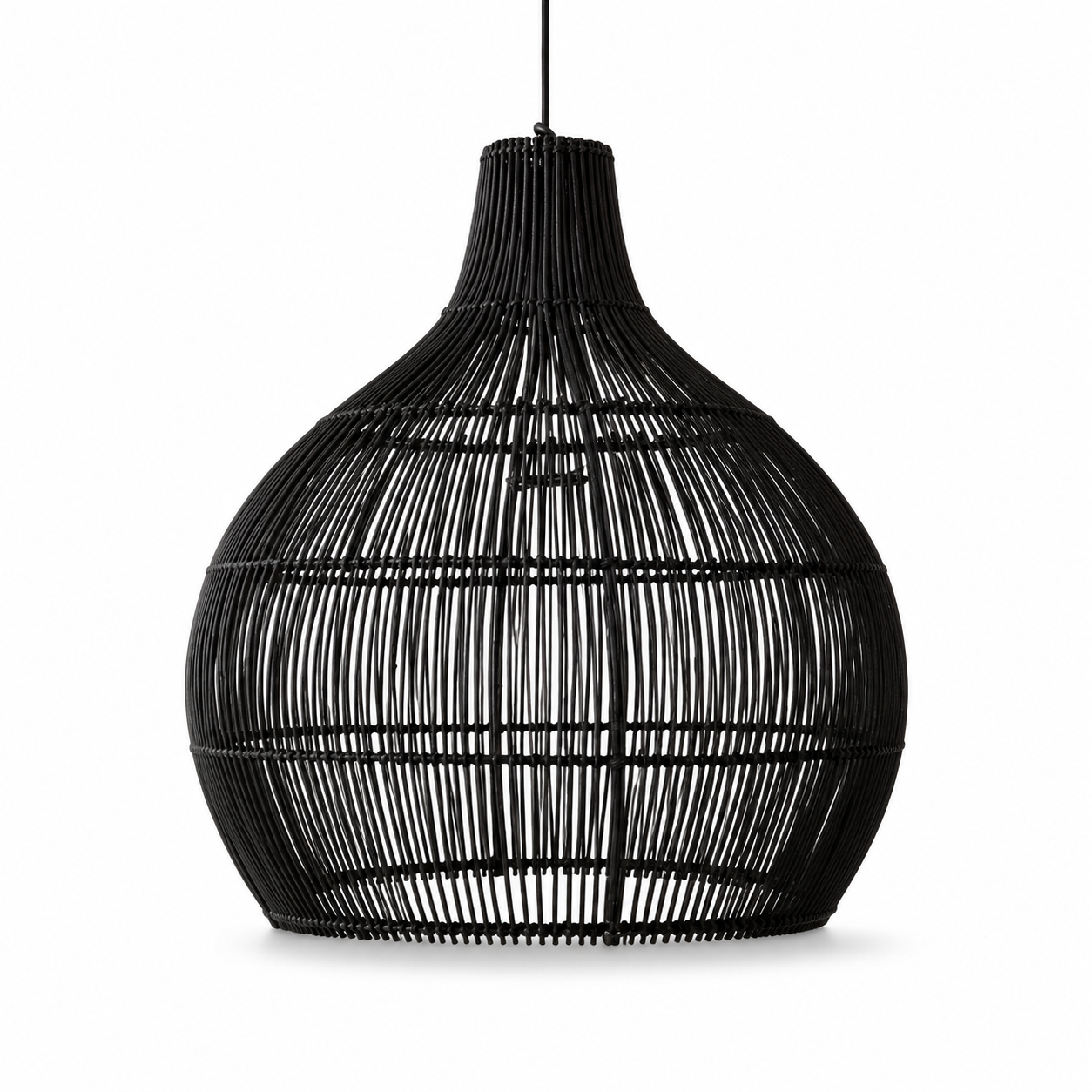Lampe suspendue en rotin, style chinois vintage tissée main