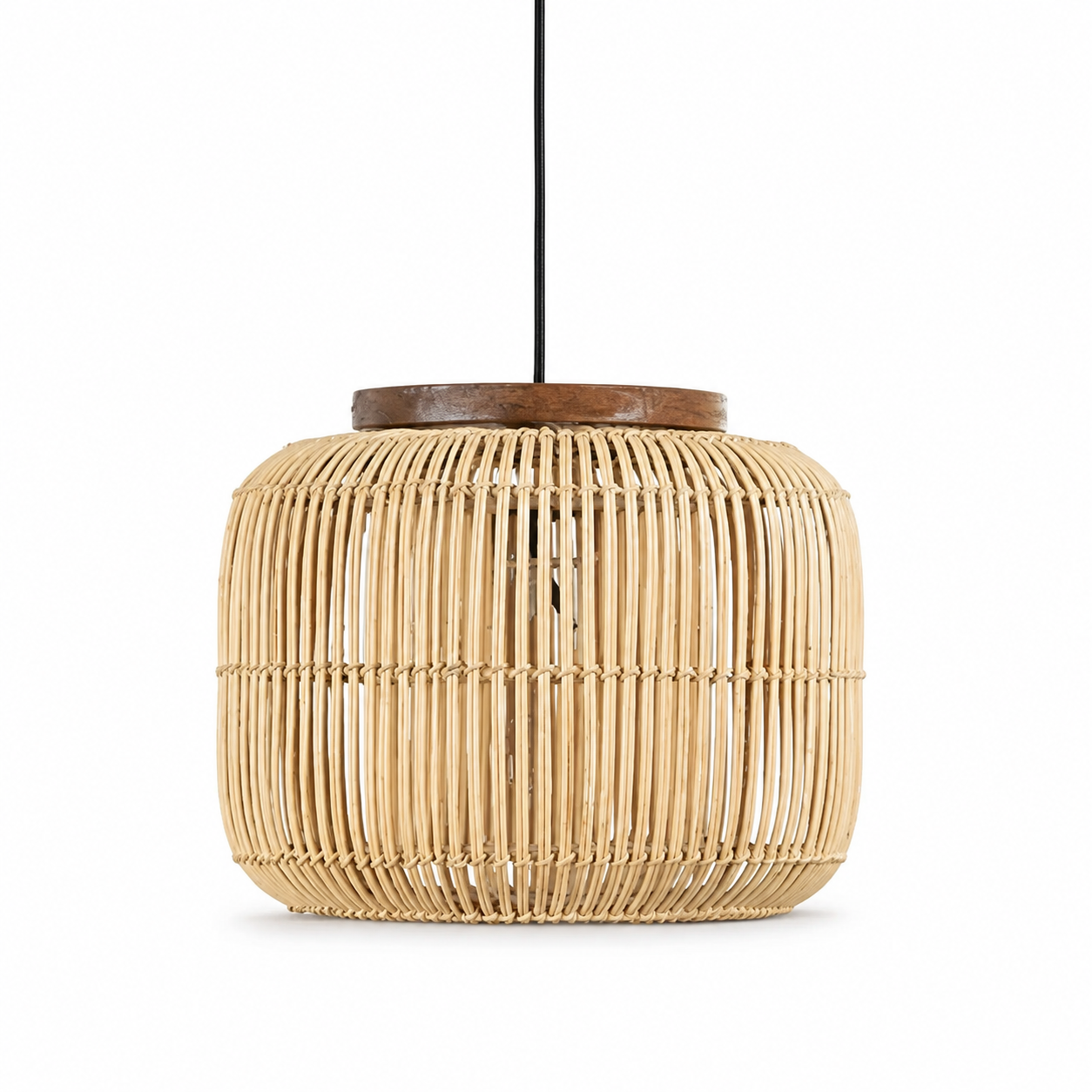 Plafonnier en rotin style chinois rétro