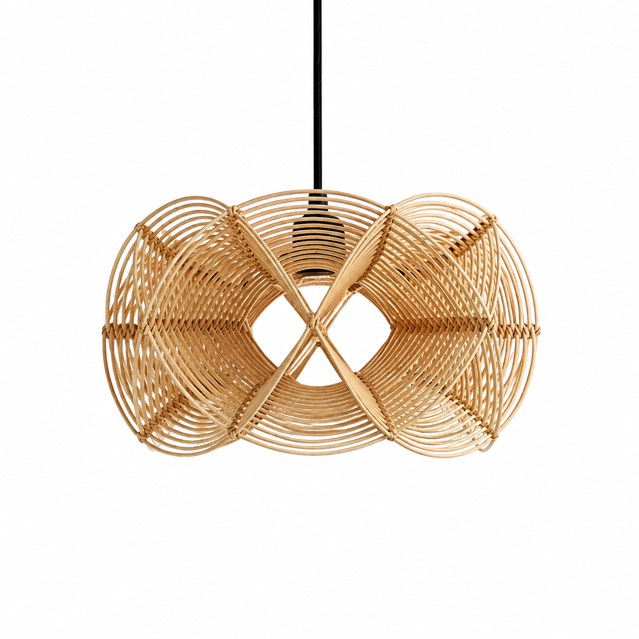 Suspension en rotin tendance