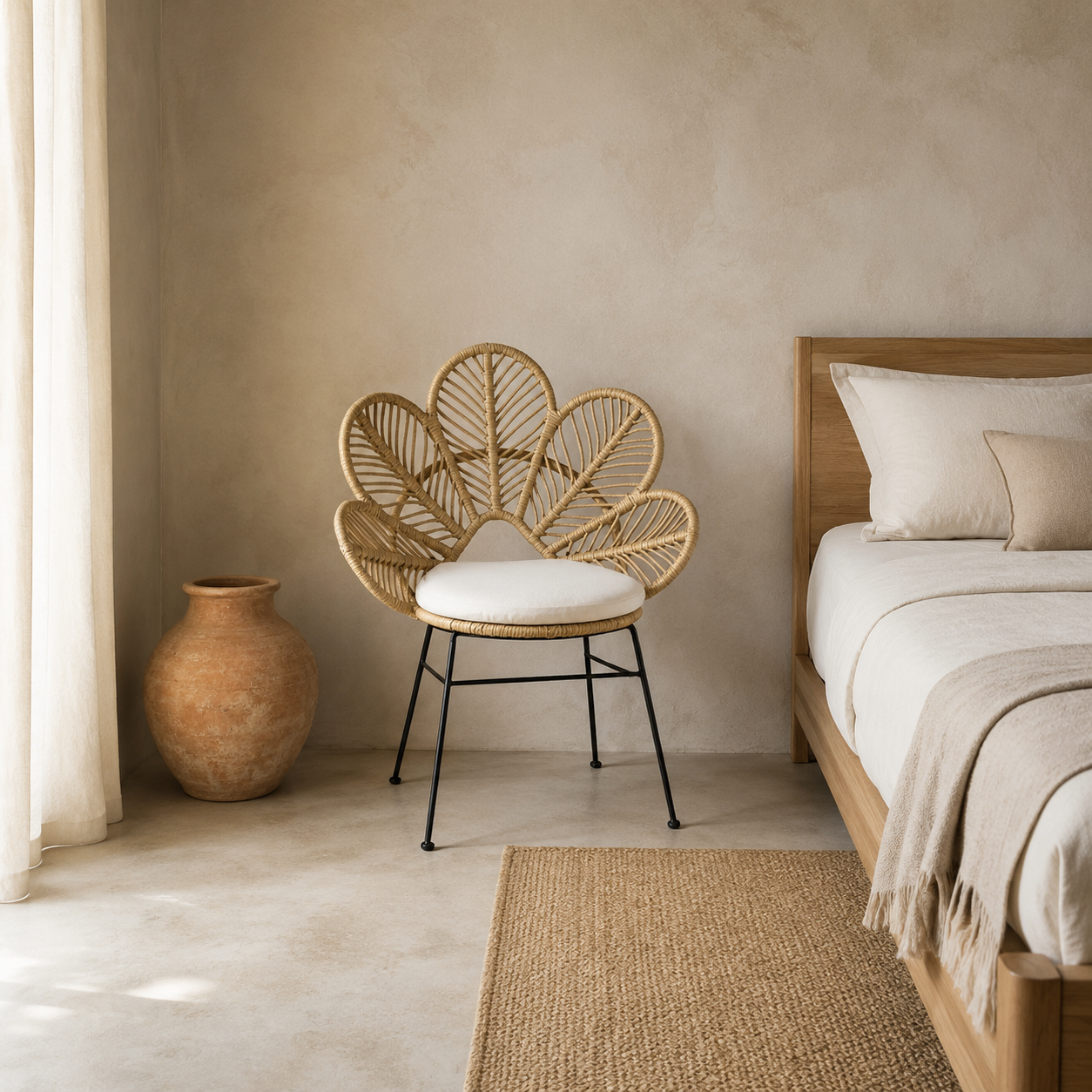 Fauteuil en rotin design