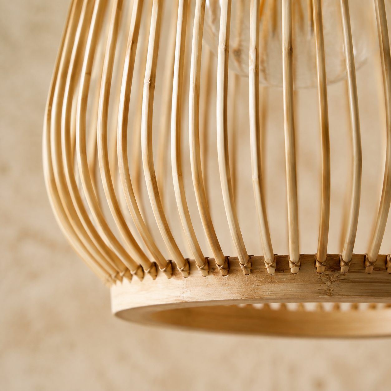 Suspension effet osier, style chinois fait main