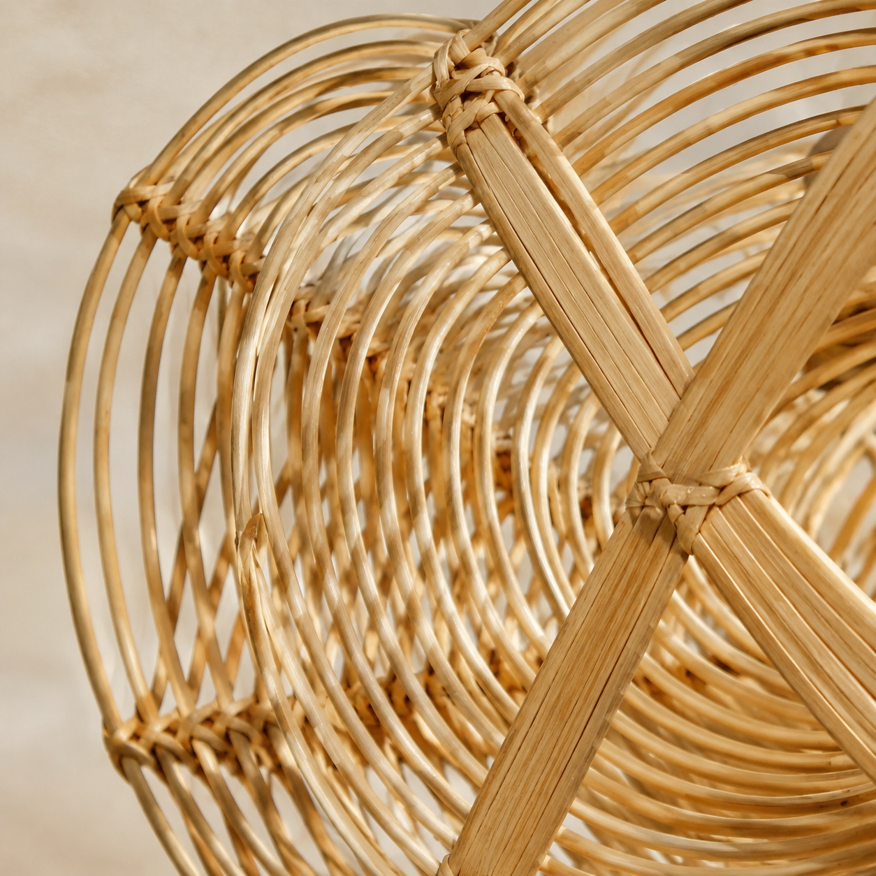 Suspension en rotin tendance