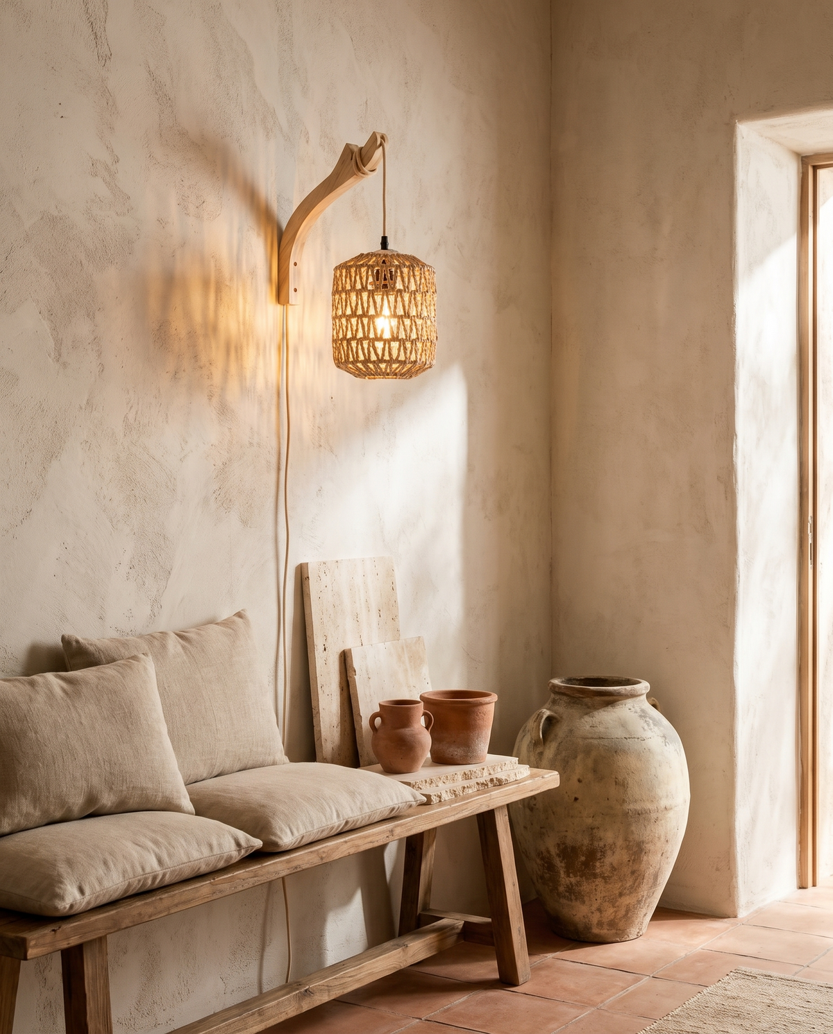 Applique à brancher en situation dans un intérieur