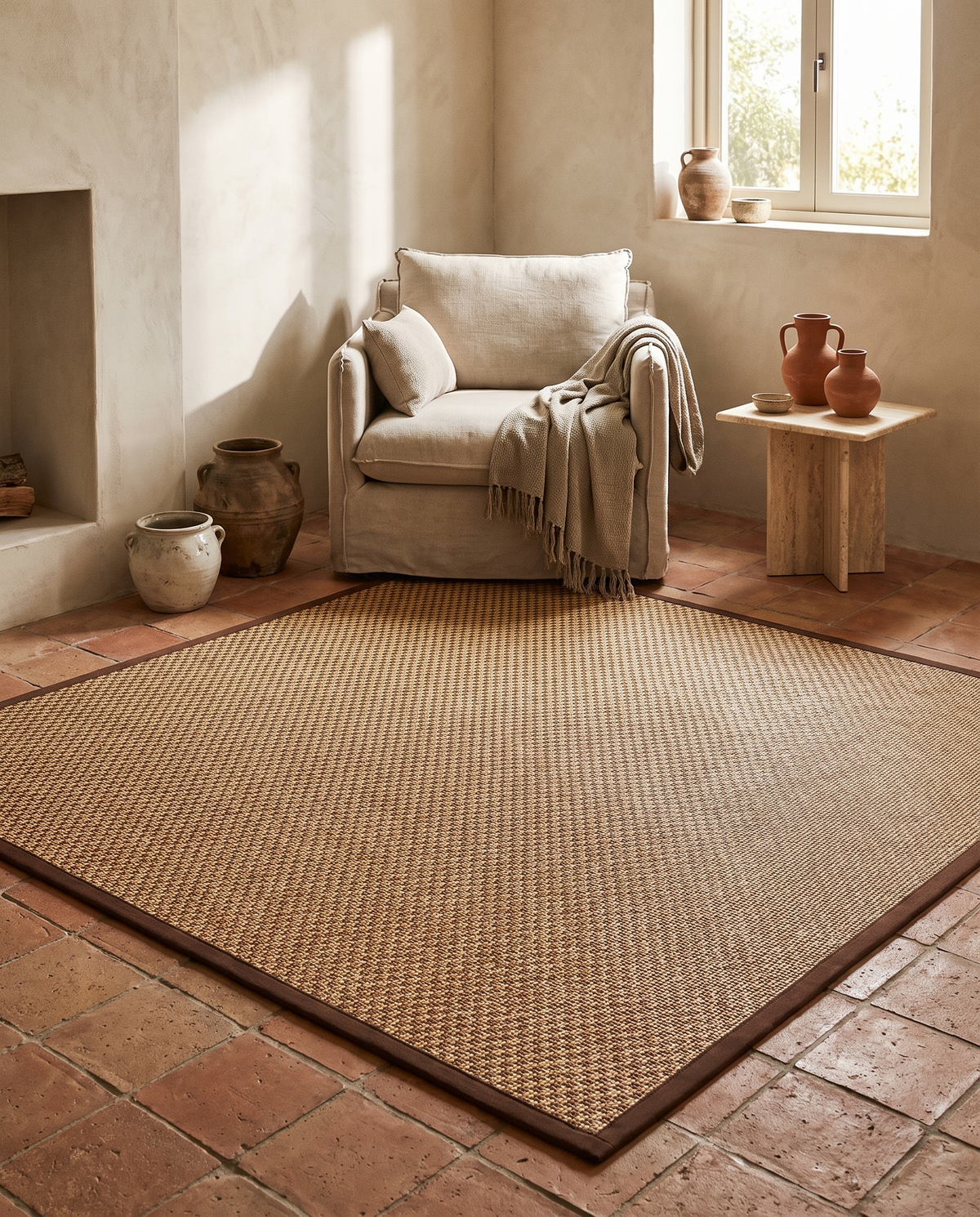 Tapis tatami épais en situation dans un intérieur