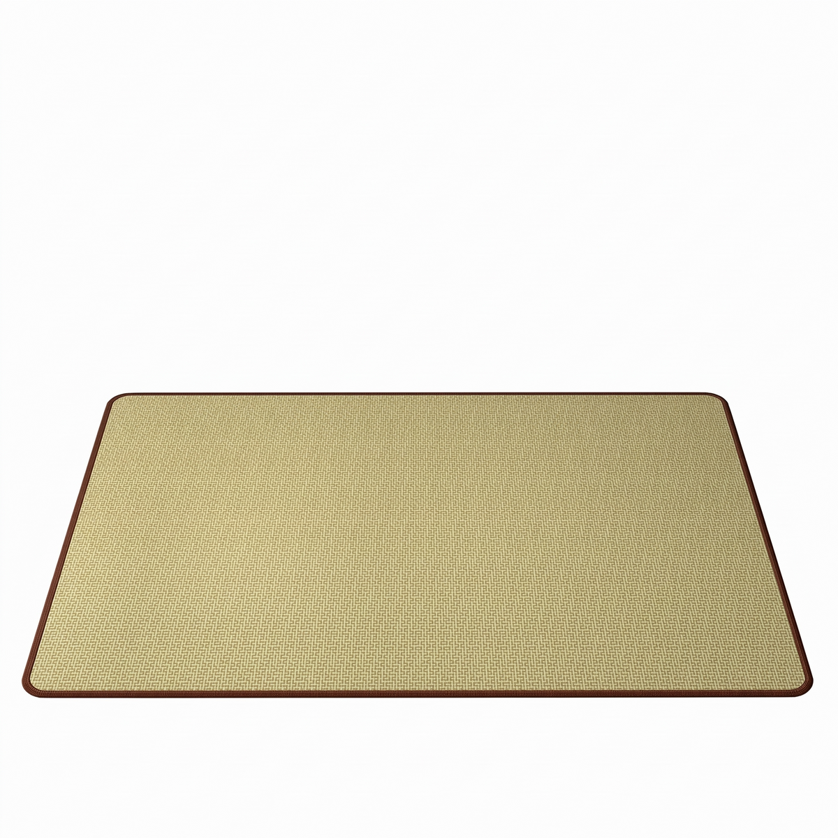 Natte tatami d'été en fibre de bambou sur fond blanc